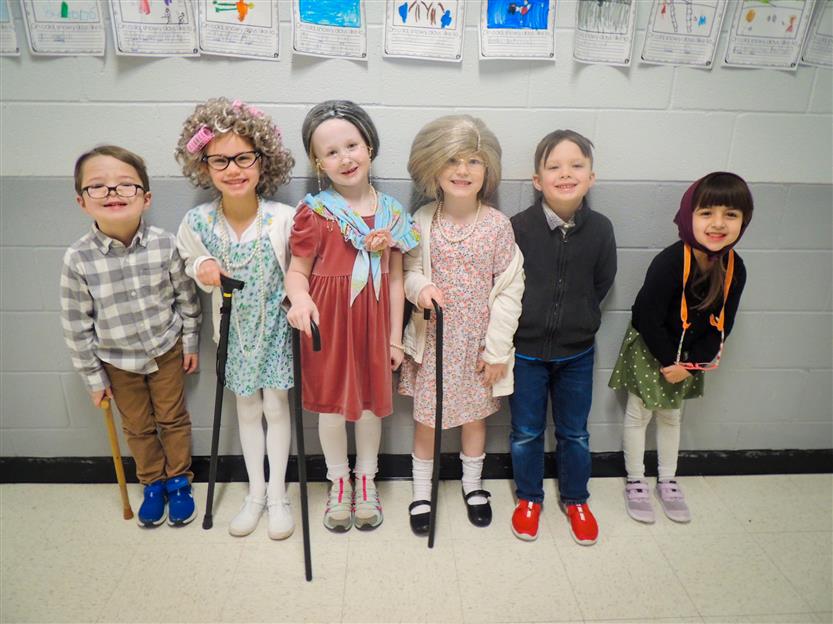 Students celebrate the 100th day of school